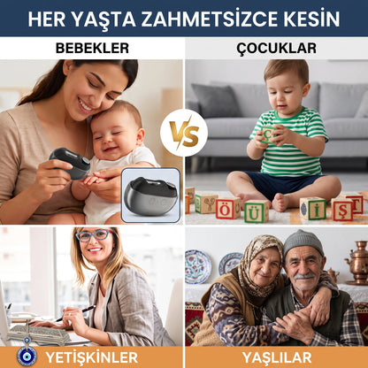 Bebekten Yetişkine Her Evde ve Her Çantada Bulunması Gereken 3’ü 1 Arada Tırnak Kesme ve Parlatma Cihazı