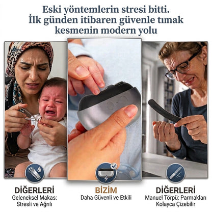 Bebekten Yetişkine Her Evde ve Her Çantada Bulunması Gereken 3’ü 1 Arada Tırnak Kesme ve Parlatma Cihazı